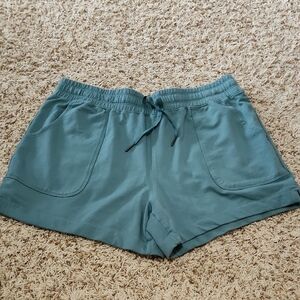 French Terry Short Teal Women's  Shorts Size L